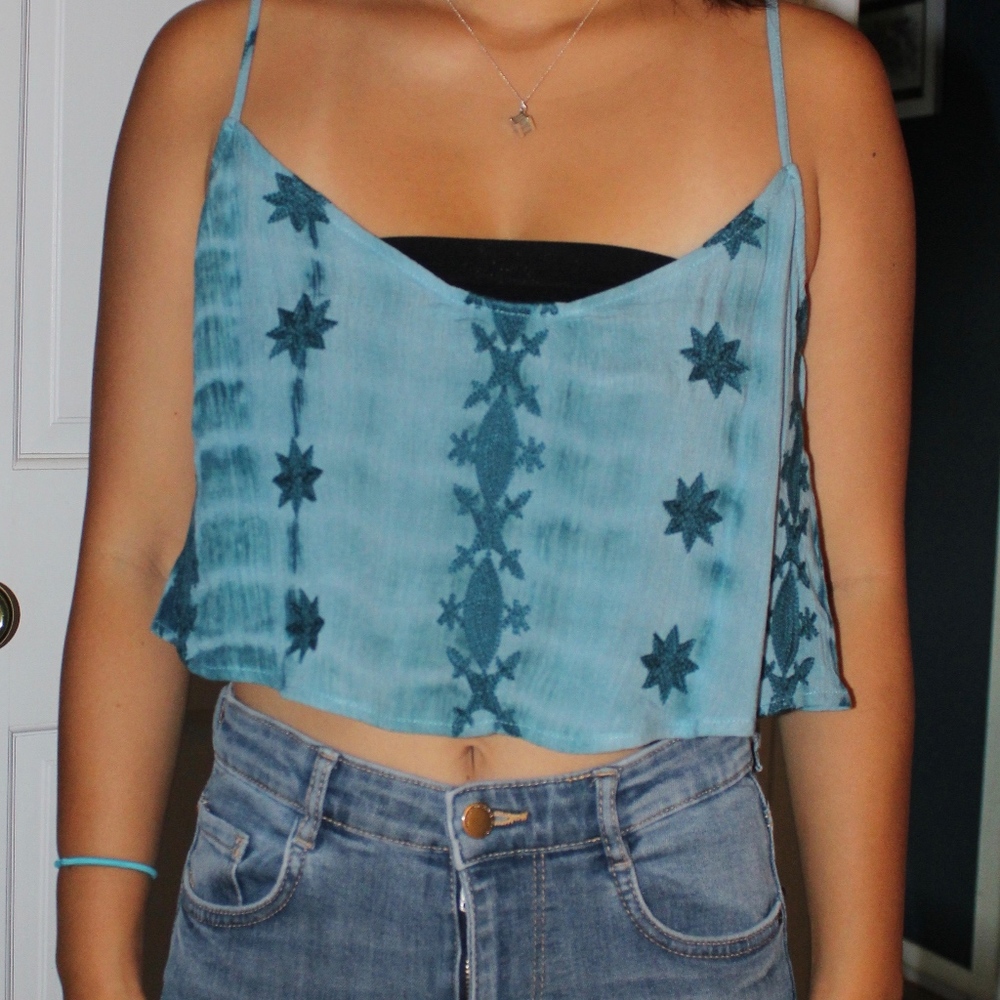 Blue Crop Top